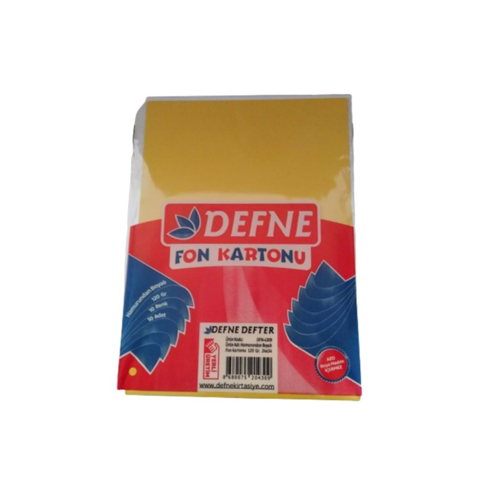 DEFNE EXCLUSIVE 24*34 FON KARTONU 10 RENK 120 GR-DFN-4309