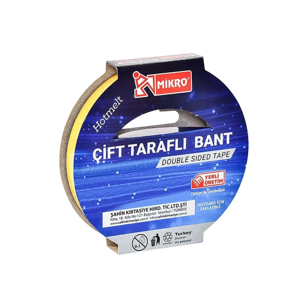 MİKRO ÇİFT TARAFLI BANT-36 MM*25 MT-BNT104