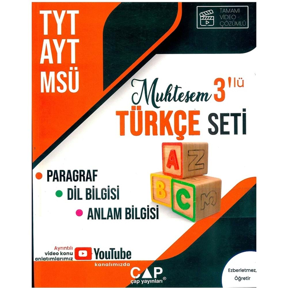 ÇAP TYT AYT MSÜ MUHTEŞEM 3 LÜ TÜRKÇE SETİ-2023