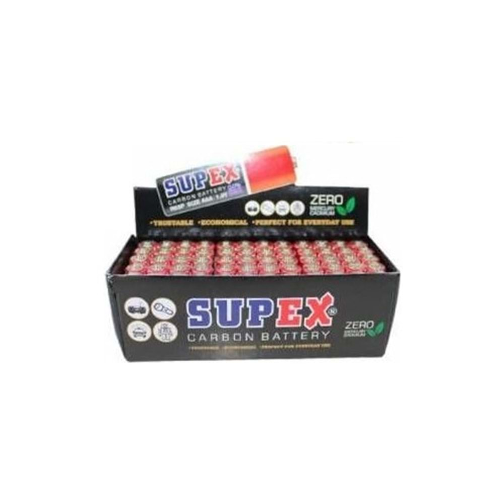 SUPEX R03 ÇİNKO İNCE KALEM PİL 2 Lİ