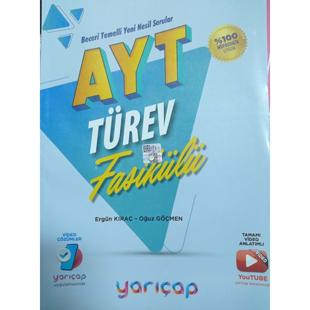 YARIÇAP AYT TÜREV FASİKÜLÜ-2022