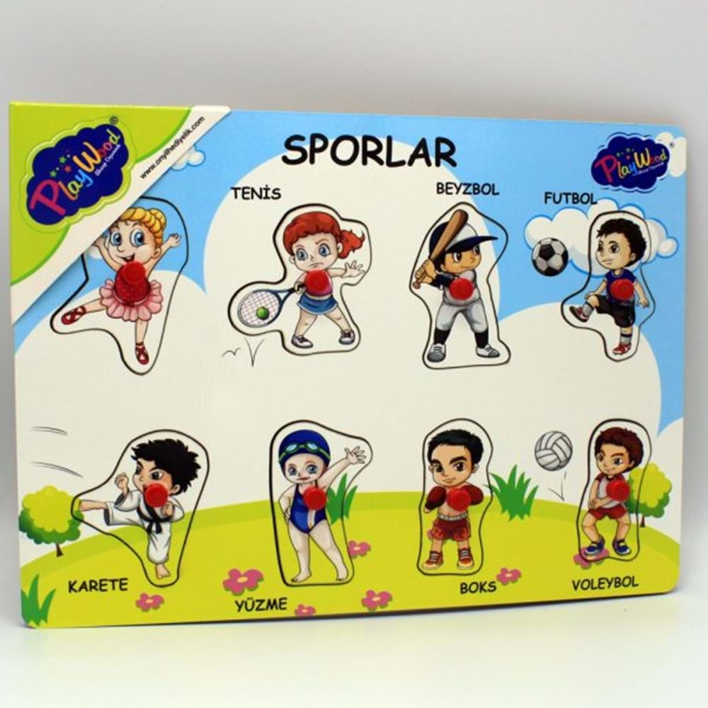 ONYIL OYUNCAK AHŞAP TUTMALI EĞİTİCİ PUZZLE SPORLAR-ONY-143/144