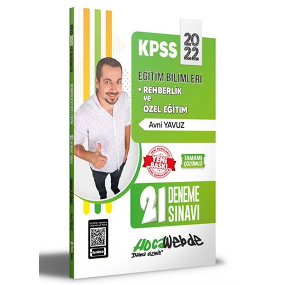 HOCAWEBDE KPSS 2022 EĞİTİM BİLİMLERİ REHBERLİK VE ÖZEL EĞİTİM 21 DENEME SINAVI