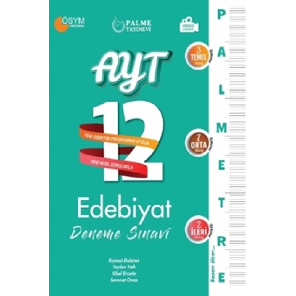 PALME AYT EDEBİYAT PALMETRE 12 DENEME SINAVI