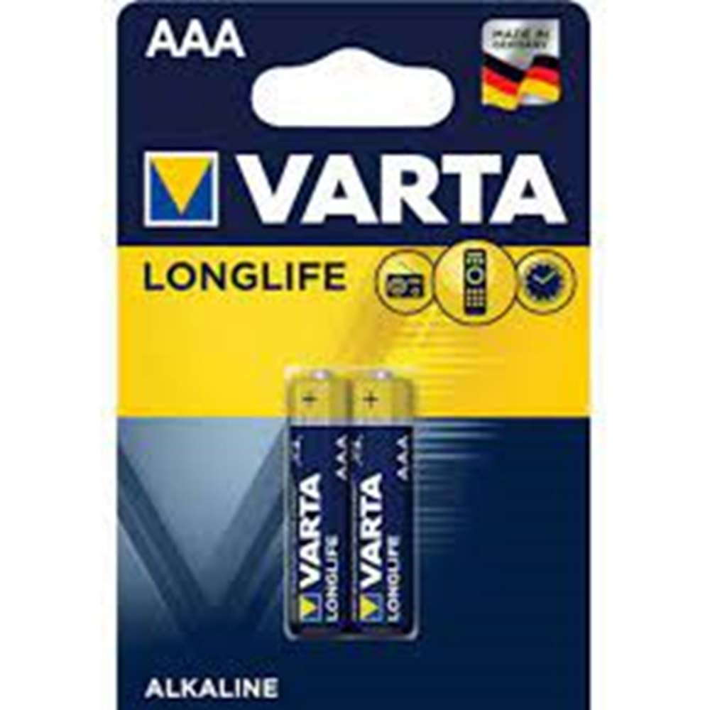 VARTA ALKALİN LONGLİFE AAA 2 Lİ İNCE PİL