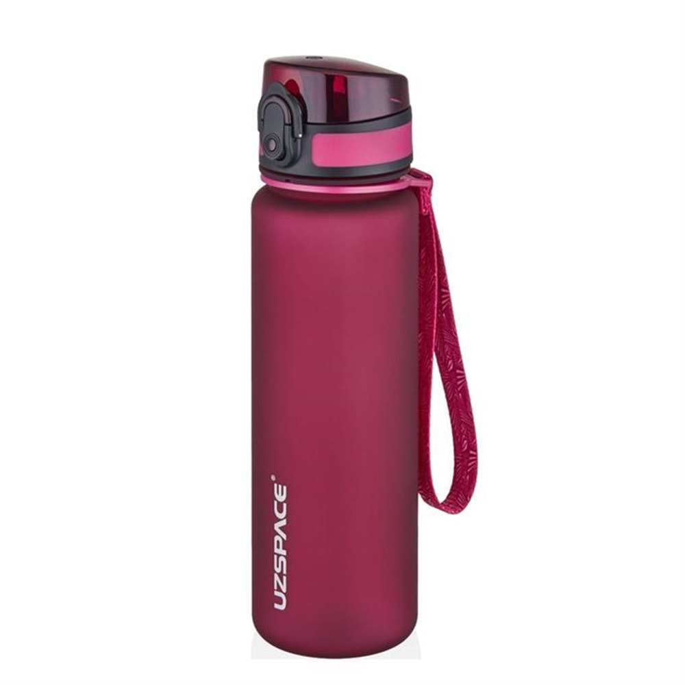 UZSPACE 650 ML TRITAN MATARA (RED)-3037