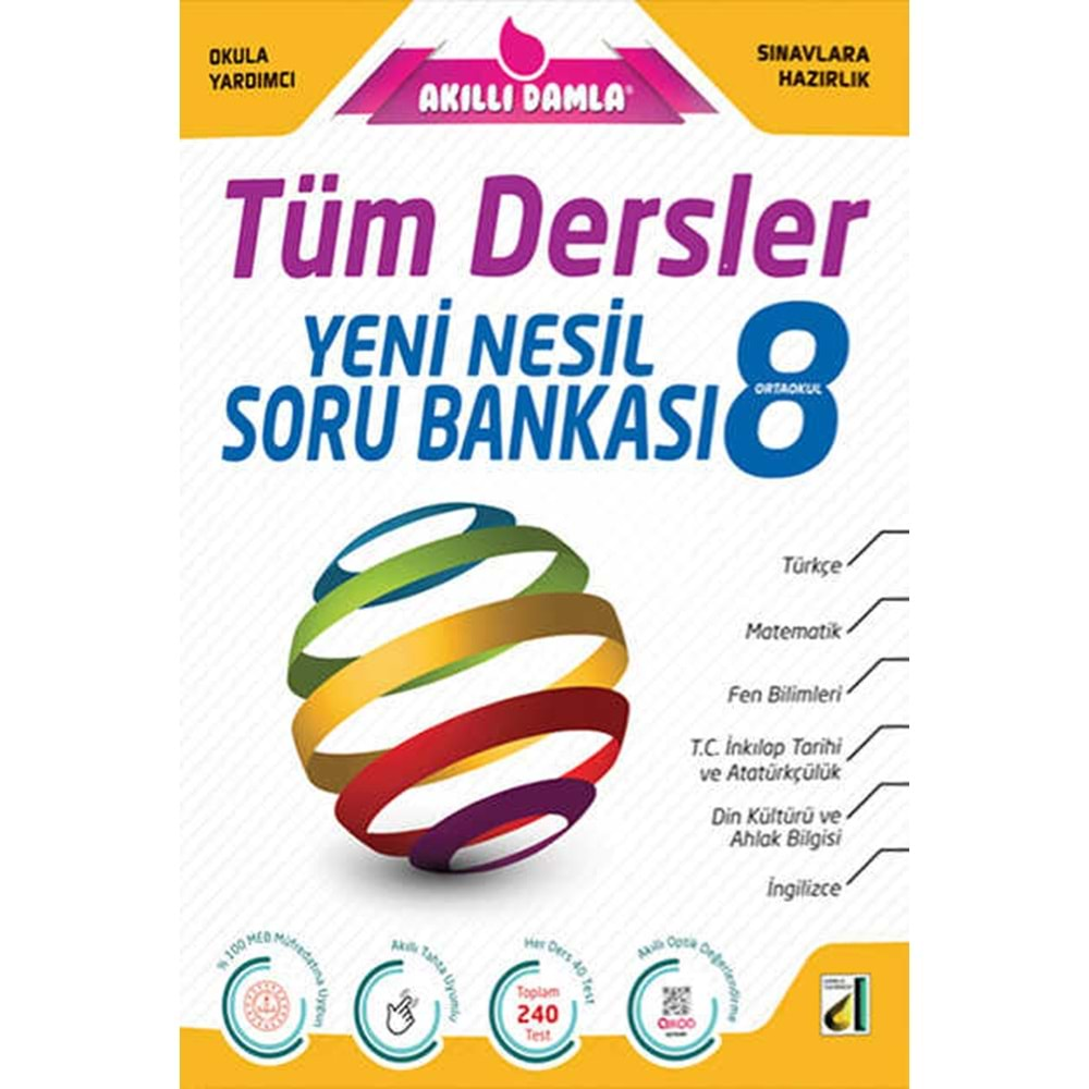 DAMLA 8.SINIF YENİ NESİL TÜM DERSLER SORU BANKASI