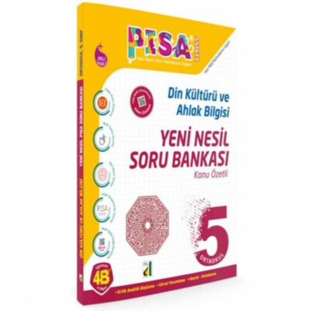 DAMLA PİSA 5.SINIF DİN KÜLTÜRÜ VE AHLAK BİLGİSİ KONU ÖZETLİ YENİ NESİL SORU BANKASI