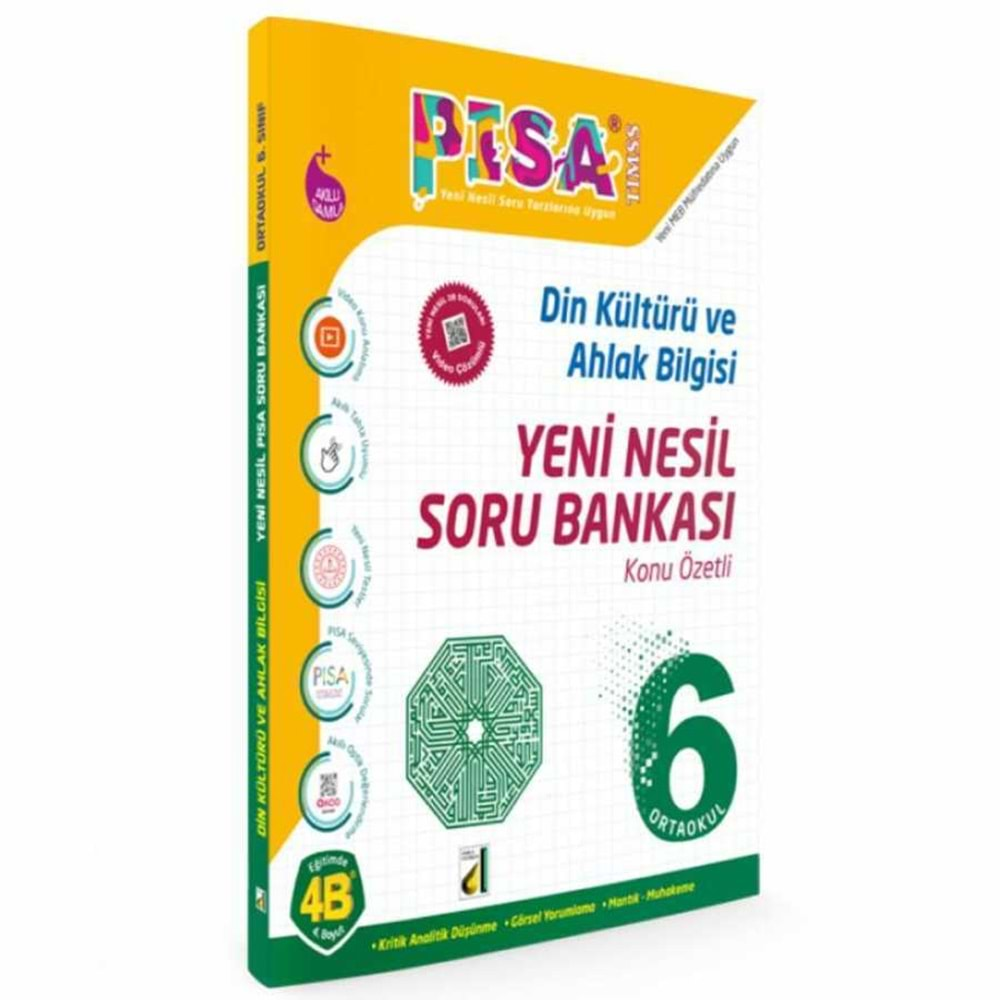 DAMLA PİSA 6.SINIF DİN KÜLTÜRÜ VE AHLAK BİLGİSİ KONU ÖZETLİ YENİ NESİL SORU BANKASI