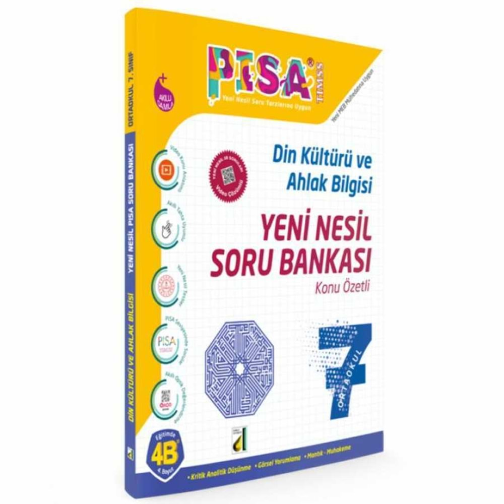 DAMLA PİSA 7.SINIF DİN KÜLTÜRÜ VE AHLAK BİLGİSİ KONU ÖZETLİ YENİ NESİL SORU BANKASI