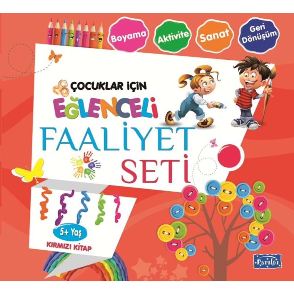 ÇOCUKLAR İÇİN EĞLENCELİ FAALİYET SETİ KIRMIZI KİTAP 3+YAŞ-PARILTI YAYINCILIK