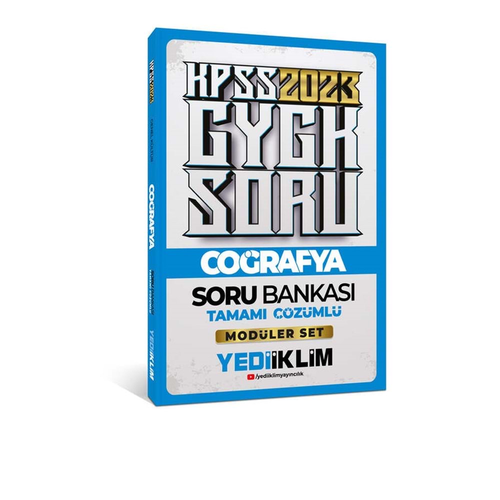 YEDİİKLİM KPSS 2023 GENEL KÜLTÜR COĞRAFYA TAMAMI ÇÖZÜMLÜ SORU BANKASI