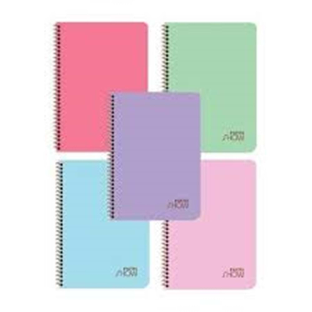 KESKİN COLOR PASTEL SHOW A4 72 YAPRAK ÇİZGİLİ PP KAPAK SPİRALLİ DEFTER-324411-99