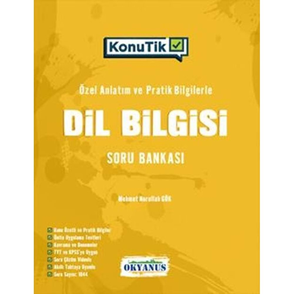 OKYANUS TYT KonuTik DİL BİLGİSİ SORU BANKASI