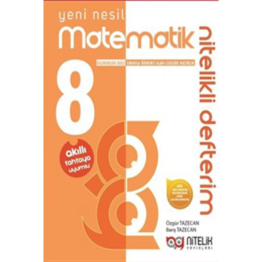 NİTELİK 8.SINIF MATEMATİK YENİ NESİL NİTELİKLİ DEFTERİM