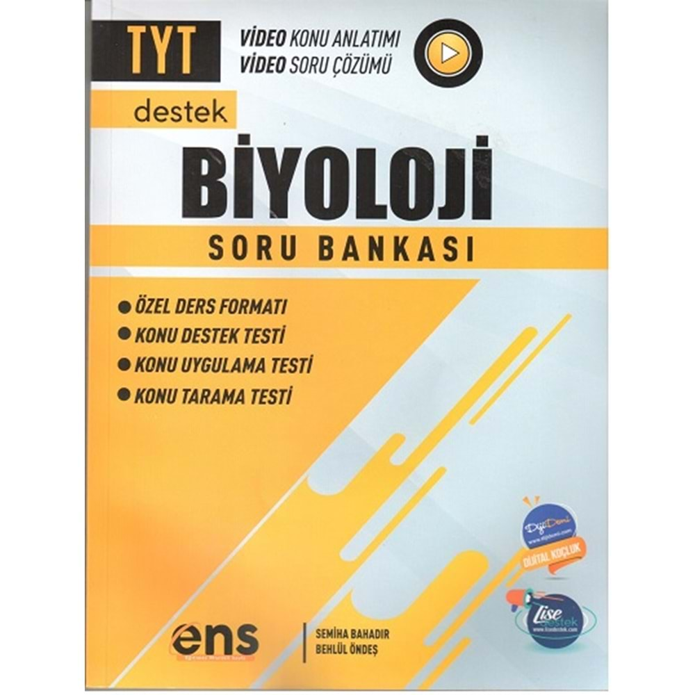 ENS DESTEK TYT BİYOLOJİ SORU BANKASI-2024