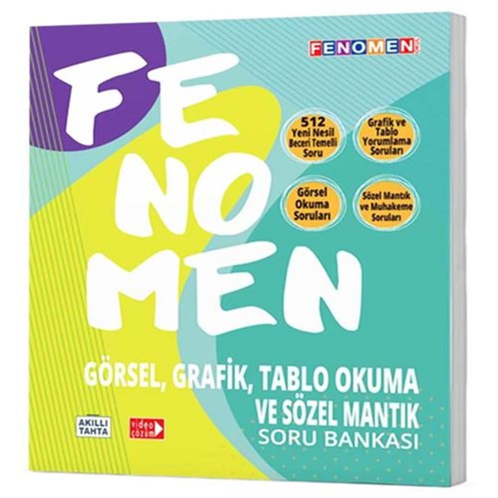 GAMA FENOMEN 8.SINIF GÖRSEL,GRAFİK,TABLO OKUMA VE SÖZEL MANTIK SORU BANKASI