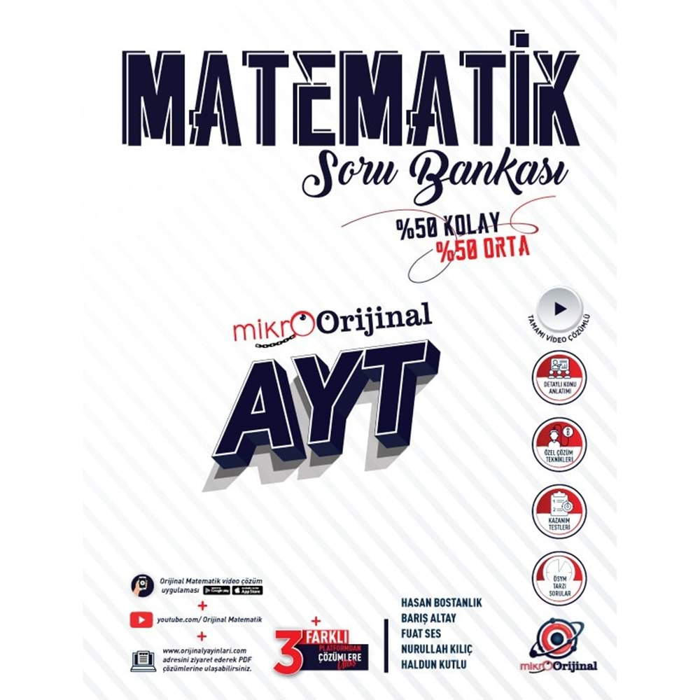 MİKRO ORİJİNAL AYT MATEMATİK SORU BANKASI-2025