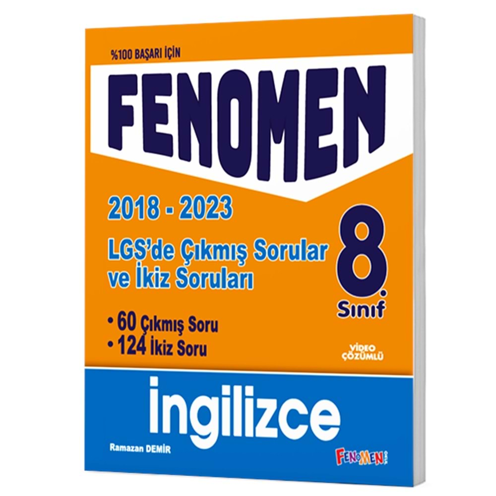 GAMA FENOMEN 8.SINIF LGS İNGİLİZCE ÇIKMIŞ SORULAR VE İKİZ SORULARI(2018-2023)