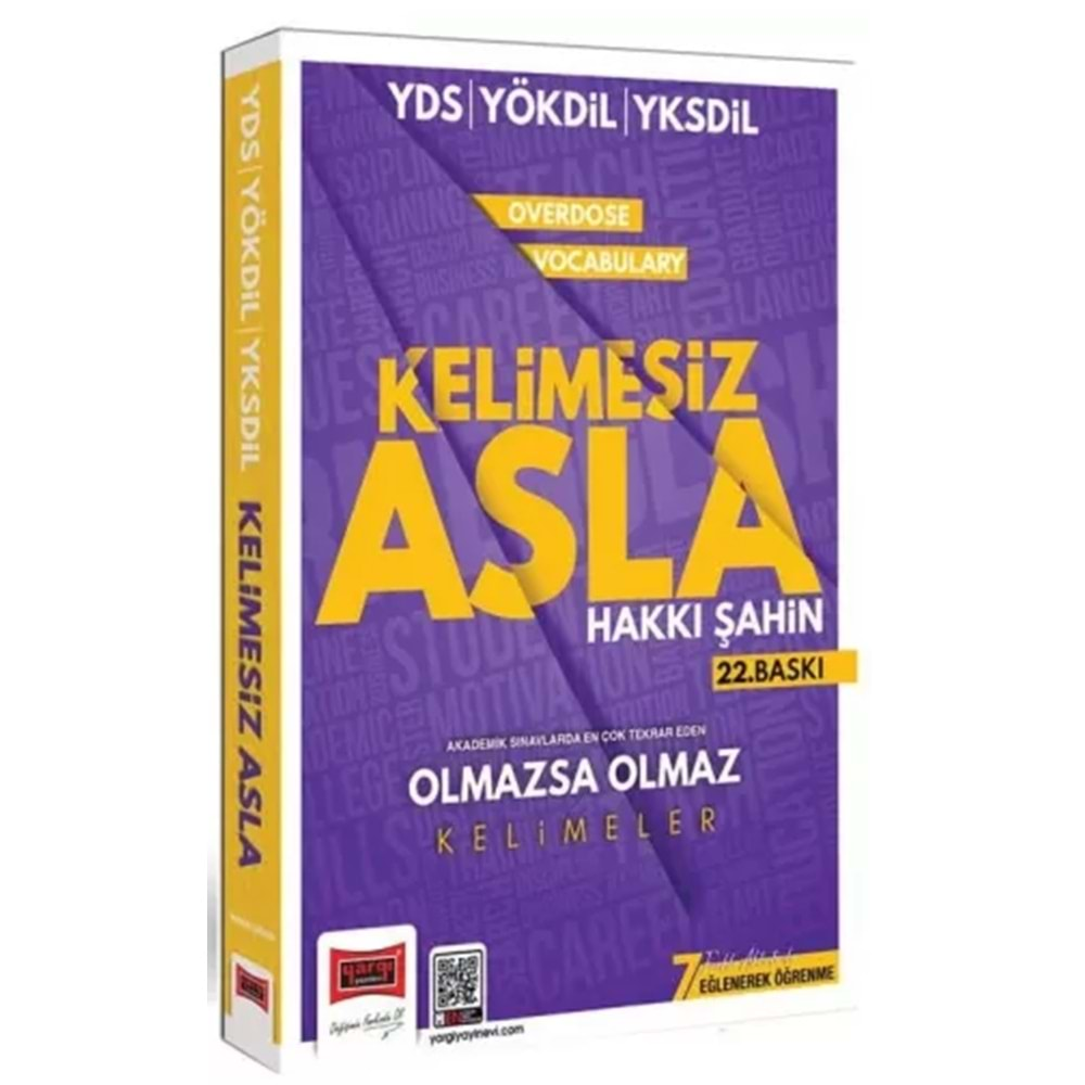 YARGI YDS/YÖKDİL/YKSDİL OVERDOSE VOCABULARY KELİMESİZ ASLA