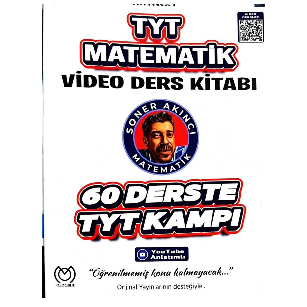 ORİJİNAL META YAYINLARI TYT MATEMATİK VİDEO DERS KİTABI-2025