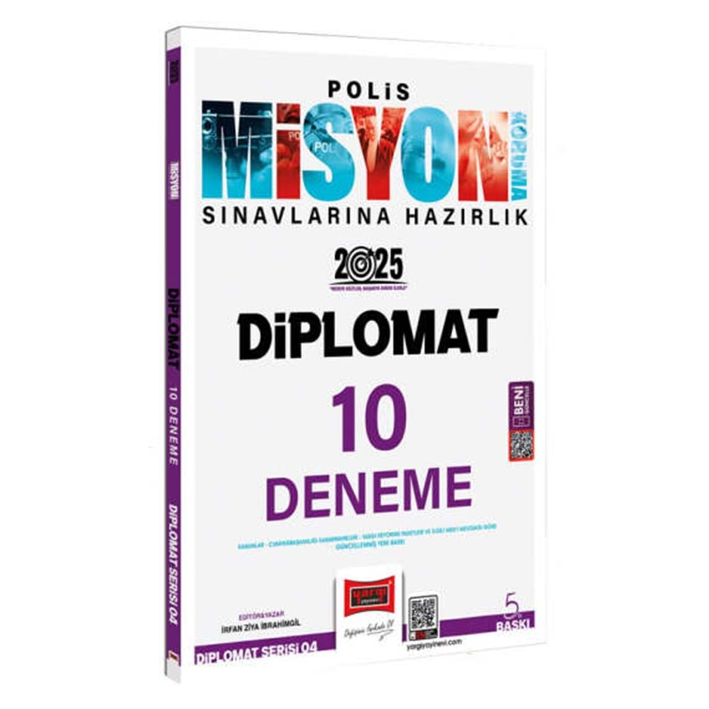 YARGI 2025 POLİS MİSYON SINAVLARINA HAZIRLIK DİPLOMAT SERİSİ DİPLOMAT 10 DENEME