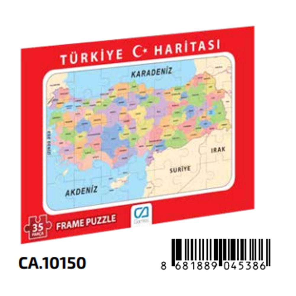 CA GAMES TÜRKİYE HARİTASI 35 PARÇA FRAME PUZZLE-CA.10150