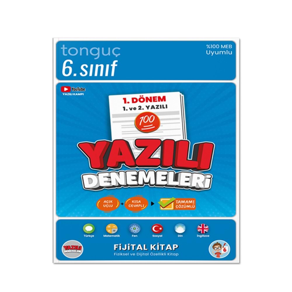 TONGUÇ 6.SINIF YAZILI DENEMELERİ 1.DÖNEM 1.VE 2.YAZILI