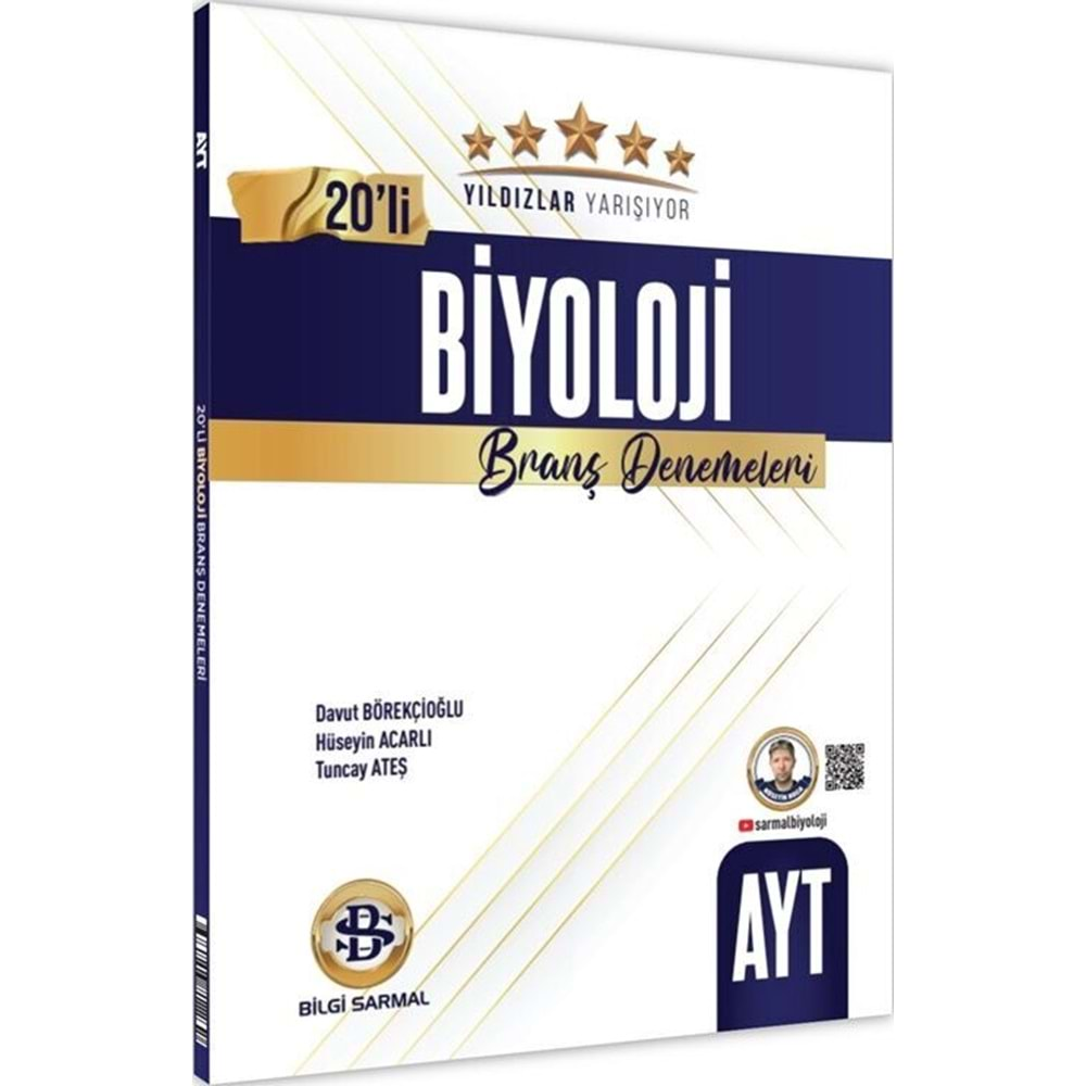 BİLGİ SARMAL AYT BİYOLOJİ YILDIZLAR YARIŞIYOR 20 Lİ BRANŞ DENEMELERİ-2025