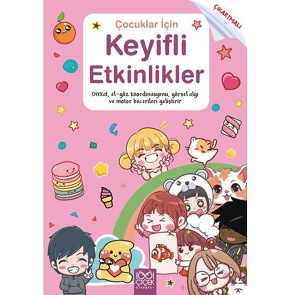 ÇOCUKLAR İÇİN KEYİFLİ ETKİNLİKLER ÇIKARTMALI-VALENTİNA FİGUS-1001 ÇİÇEK KİTAPLAR