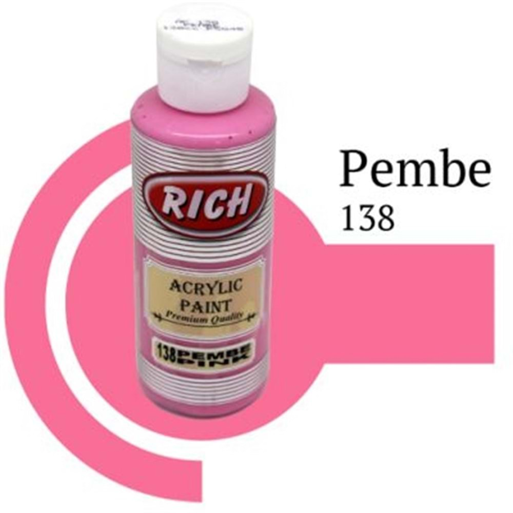 RİCH AKRİLİK BOYA PEMBE 138-130 CC