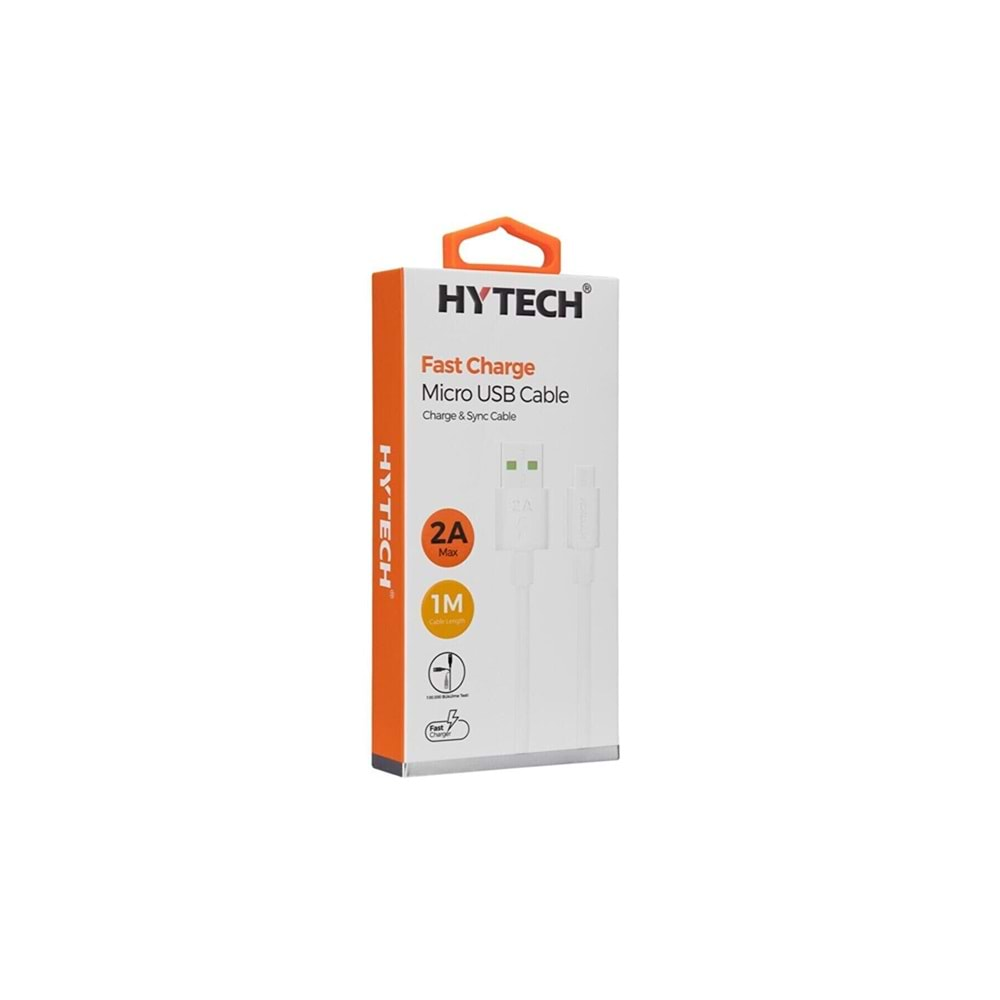 Hytech HY-X83 1m 2A Micro Usb Beyaz Şarj Kablosu