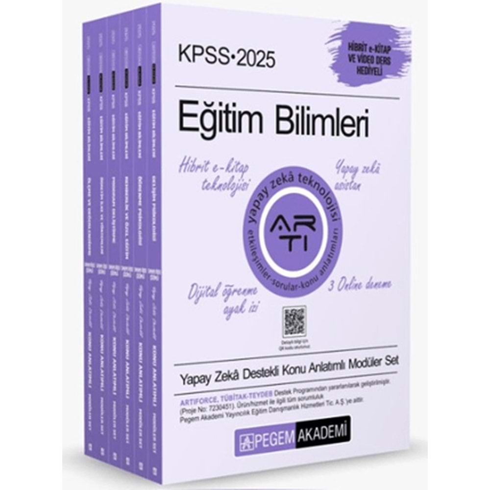 PEGEM KPSS 2025 EĞİTİM BİLİMLERİ KONU ANLATIMLI MODÜLER SET (6 KİTAP)