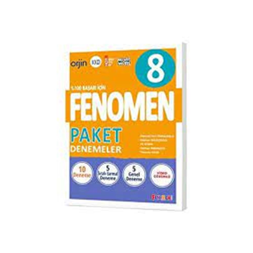 GAMA FENOMEN 8.SINIF TÜM DERSLER PAKET DENEMELER (10 DENEME)