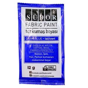 SÜDOR KUMAŞ BOYASI TOZ SİYAH-LACİVERT-KB05-KB10