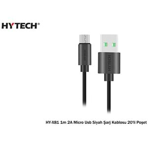 HYTECH MİCRO USB KABLO 2A HIZLI ŞARJ HY-X81