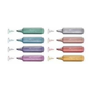 FABER CASTELL FOSFORLU KALEM 46 METALİK RENKLER 8 Lİ-154689