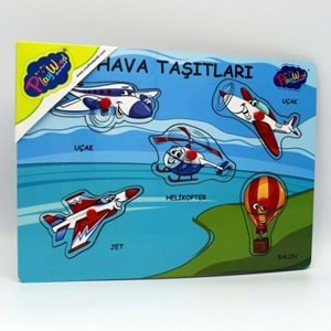 ONYIL OYUNCAK AHŞAP EĞİTİCİ TUTMALI PUZZLE KARA/HAVA TAŞITLARI-ONY-325/326