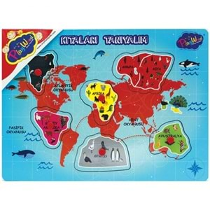 ONYIL OYUNCAK AHŞAP TUTMALI PUZZLE KITALARI VE BÖLGELERİ TANIYALIM-ONY-204/205