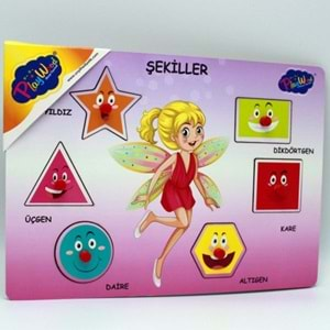 ONYIL OYUNCAK AHŞAP EĞİTİCİ TUTMALI PUZZLE ŞEKİLLER-ONY-151/152