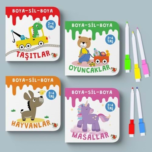 BOYA-SİL-BOYA (4 KİTAP SET)-NUR ÖZDEMİR-UÇAN KİTAP