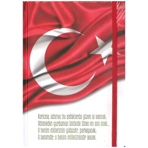 KESKİN 17*24 96 YAPRAK ÇİZGİSİZ LASTİKLİ BAYRAK DEFTER-415610-99