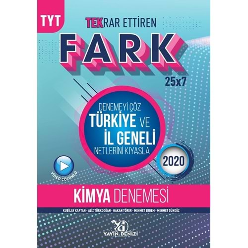 YAYIN DENİZİ TYT 2020 FARK KİMYA DENEMESİ