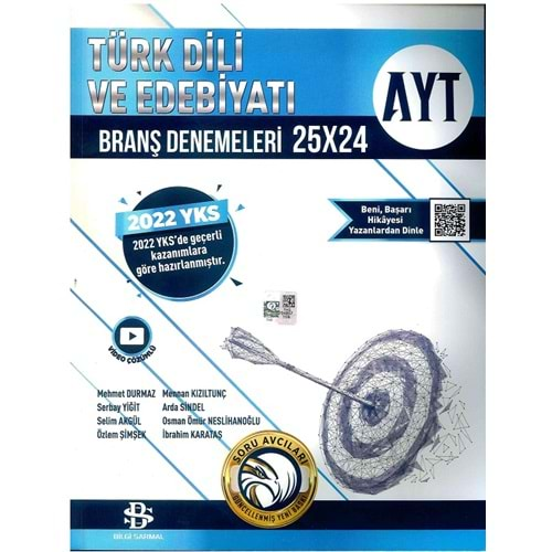 BİLGİ SARMAL AYT TÜRK DİLİ VE EDEBİYATI BRANŞ DENEMELERİ 25*24-2022