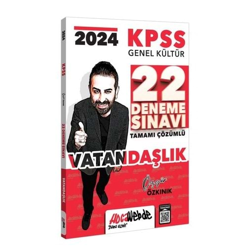 HOCAWEBDE KPSS 2024 GENEL KÜLTÜR VATANDAŞLIK TAMAMI ÇÖZÜMLÜ 22 DENEME SINAVI