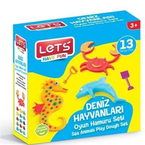 LETS OYUN HAMURU DENİZ HAYVANLARI SETİ 13 PARÇA-L8599