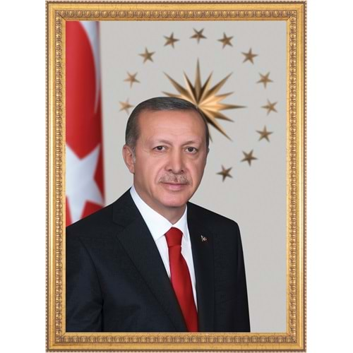 İNTERPANO 50*70 VARAKLI ÇERÇEVE D.MONTE RECEP TAYYİP ERDOĞAN PORTRESİ INT-046