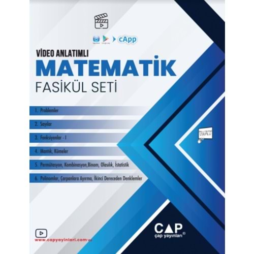 ÇAP TYT MATEMATİK VİDEO ANLATIMLI FASİKÜL SETİ-2025