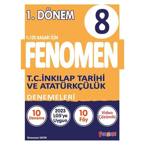 GAMA FENOMEN 8.SINIF T.C. İNKILAP TARİHİ VE ATATÜRKÇÜLÜK 1.DÖNEM DENEMELERİ (10 DENEME)