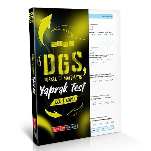 PEGEM DGS 2023 ÇEK KOPART YAPRAK TEST